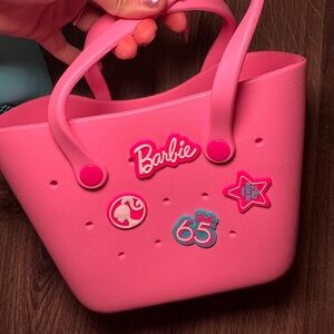 Barbie Bright Pink Charm Tote